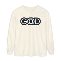 'God is Good' Stylized Text - Unisex Adult Long Sleeve Tee Shirt - Sizes S-3XL
