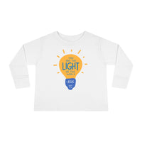 "You Are The Light Of The World" - Jesus Quote - Lightbulb Long Sleeve - Toddler T-Shirt - Sizes 2T-5T