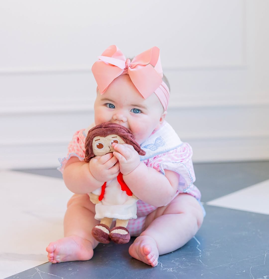 Baby Jesus Doll.  A 9-inch plush Jesus Doll for babies and newborns.  Super soft, bead filled plushie.  Great gift for baby showers.