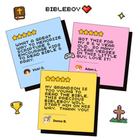 Reviews for BibleBoy, the plush boy doll that speaks Bible Verses.. Great gift for Bible Verse memorization for Christian boys. From jesusdoll.com.