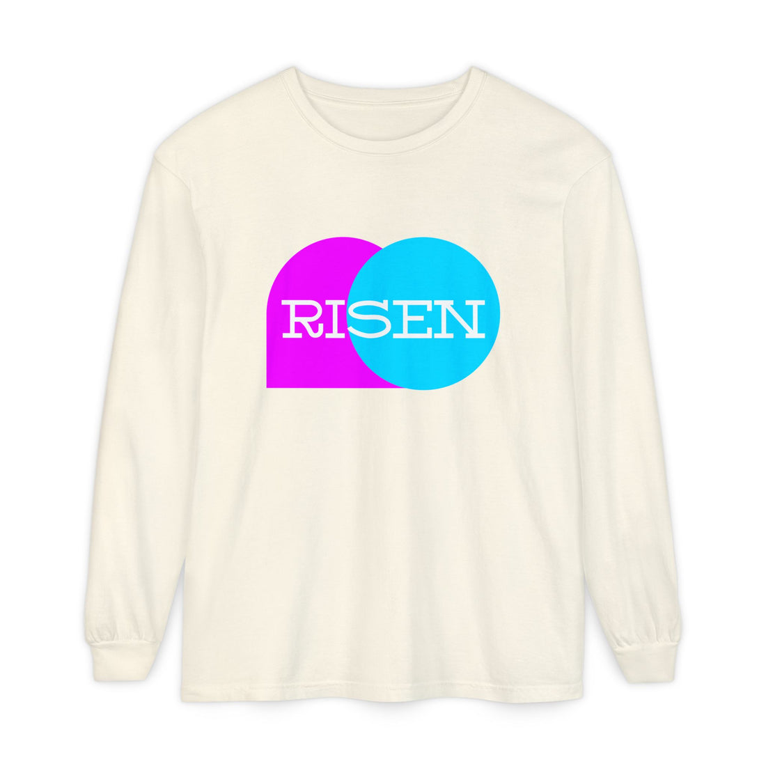 "Risen" Easter Resurrection - Unisex Adult Long Sleeve Tee Shirt - Sizes S-3XL
