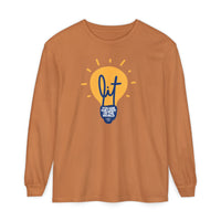"Lit" Lightbulb - "You Are The Light Of The World" Jesus Quote - Unisex Adult Long Sleeve Tee Shirt - Sizes S-3XL