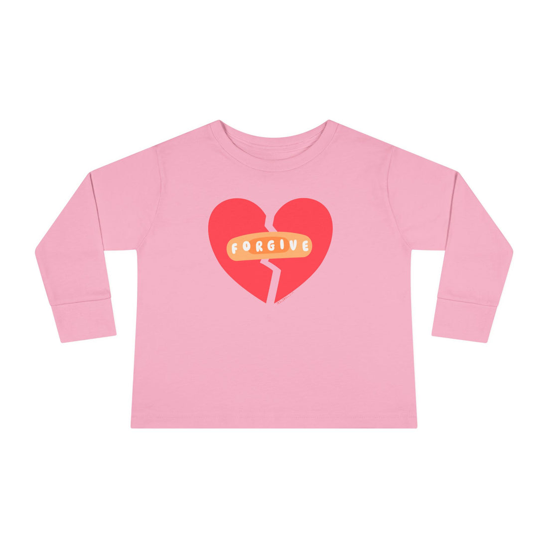 "Forgive" Heals Broken Hearts - Long Sleeve - Toddler T-Shirt -  Sizes 2T-5T