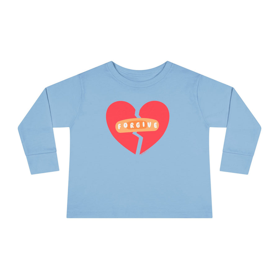 "Forgive" Heals Broken Hearts - Long Sleeve - Toddler T-Shirt -  Sizes 2T-5T