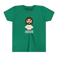 "Love God Love Others" Jesus Heart Shirt -  Youth T-Shirt - Sizes Youth S-XL