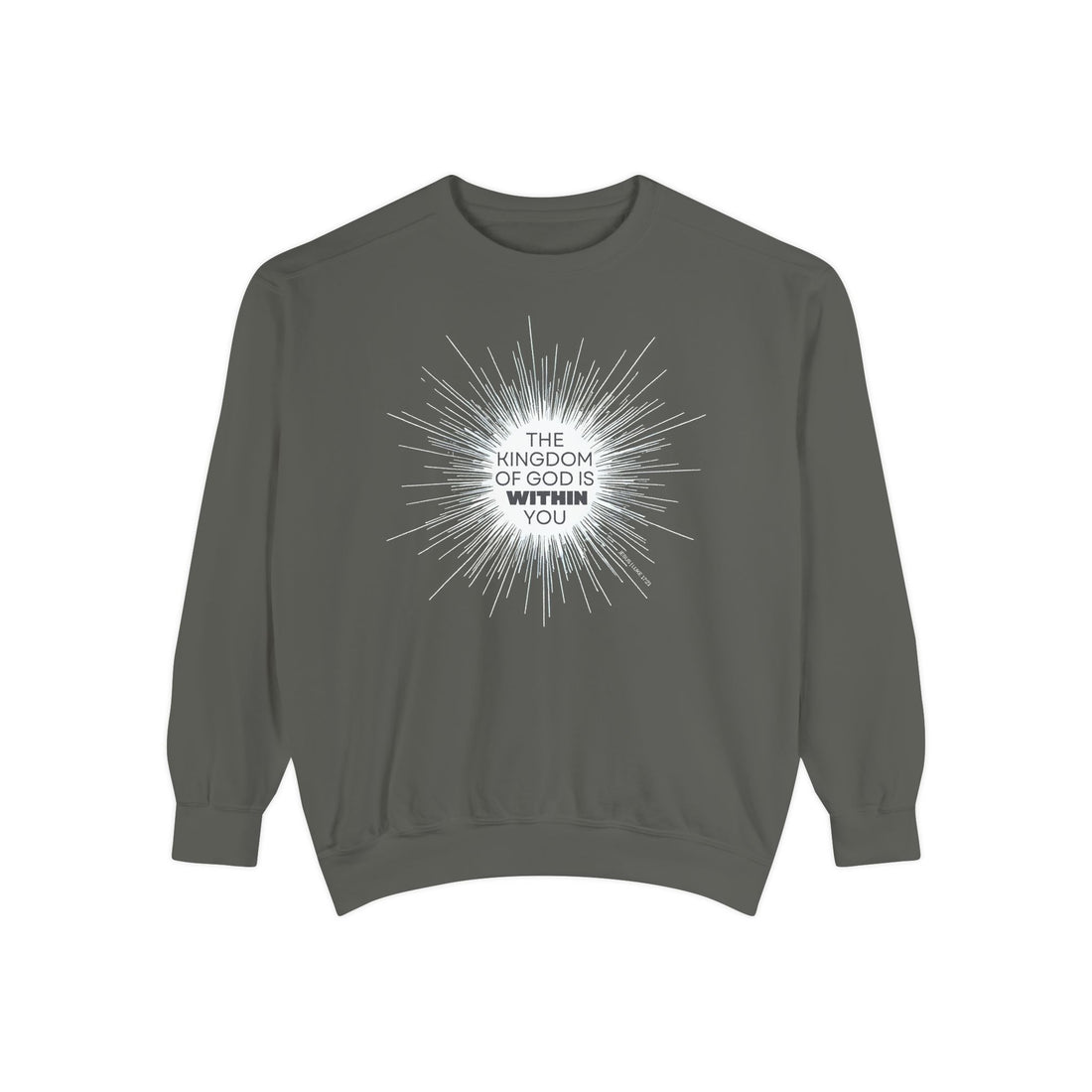 Christian Sweatshirt — "The Kingdom of God Is Within You" Radiant Star Crewneck