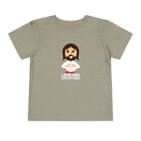 "Love God Love Others" Jesus Heart Shirt - Toddler T-Shirt -  Sizes 2T-5T