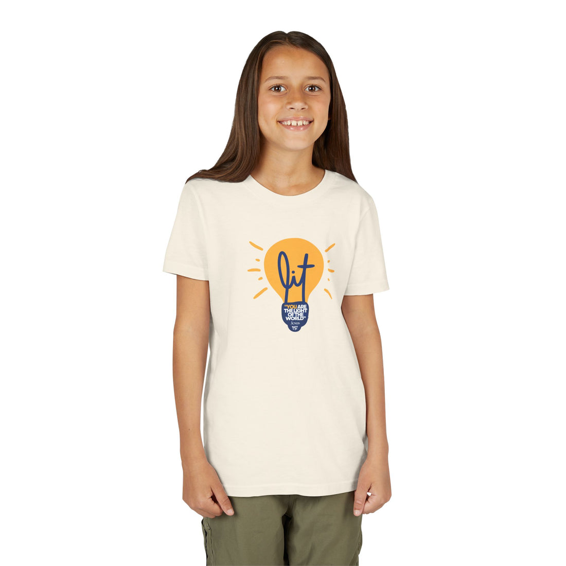 "Lit" Bible Verse T Shirt - Youth Short Sleeve - Unisex Sizes YS-YXL