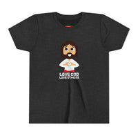 "Love God Love Others" Jesus Heart Shirt -  Youth T-Shirt - Sizes Youth S-XL