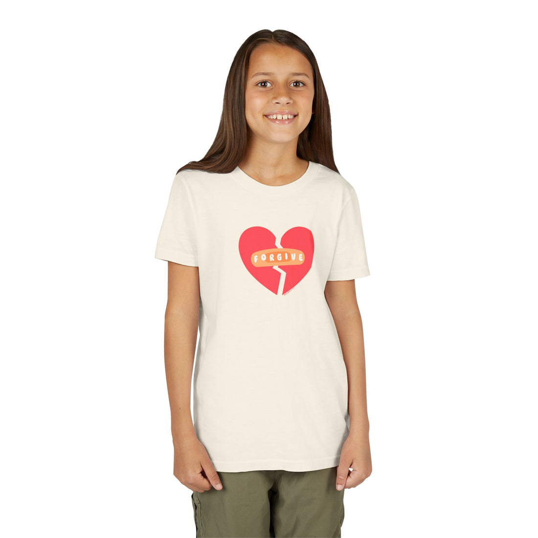 "Forgive" Heals Broken Hearts T Shirt - Youth Short Sleeve - Unisex Sizes YS-YXL
