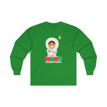'Mary Christmas' Long Sleeve Tee - Adult Unisex Long Sleeve Tee - Size S-5X