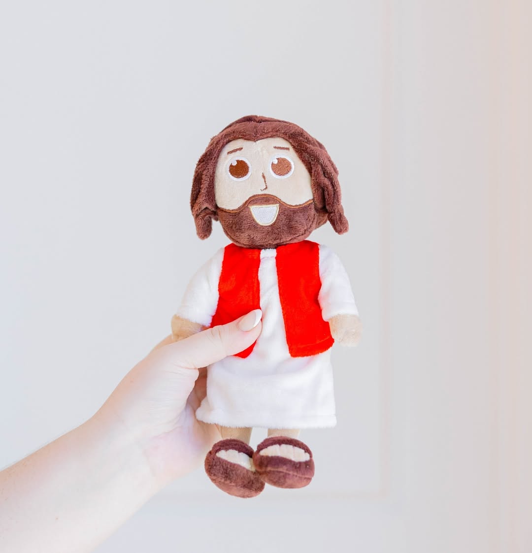 Baby Jesus Doll.  A 9-inch plush Jesus Doll for babies and newborns.  Super soft, bead filled plushie.  Great Christian gift for baby showers.   