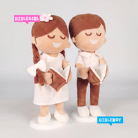 BibleBoy and BibleGirl.  Perfect gift idea for Christian boys and girls. From Jesusdoll.com.